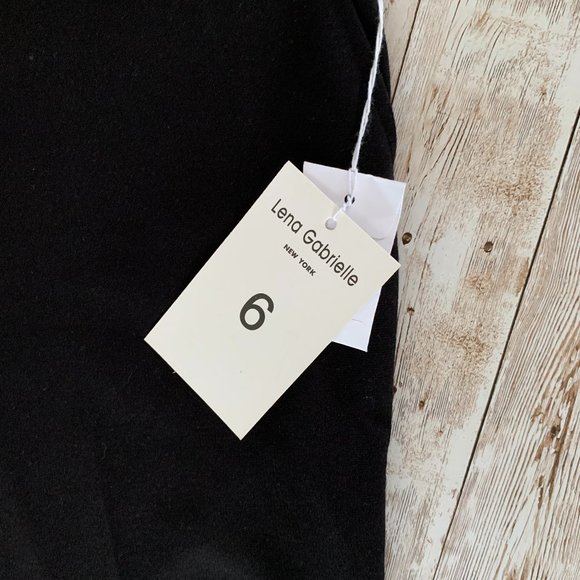 donatedLena Gabrielle Black Bootcut Dress Pant, Sz 6 - Picture 8 of 15